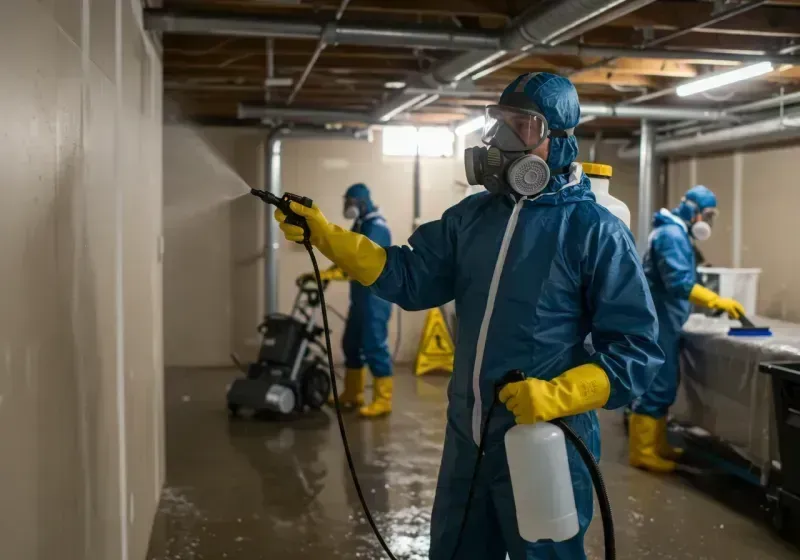 Basement Sanitization and Antimicrobial Treatment process in Milford, IA